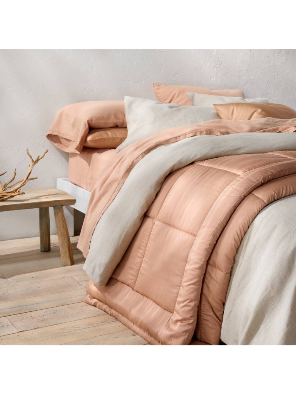 Casaluna King/California King Rayon from Bamboo Comforter Set •Light Adobe Clay•